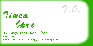 timea opre business card